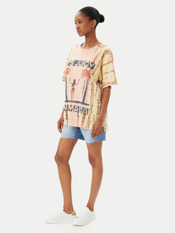 One Teaspoon One Teaspoon T-shirt Its Juicy In Jamaica 26940 Arancione Relaxed Fit