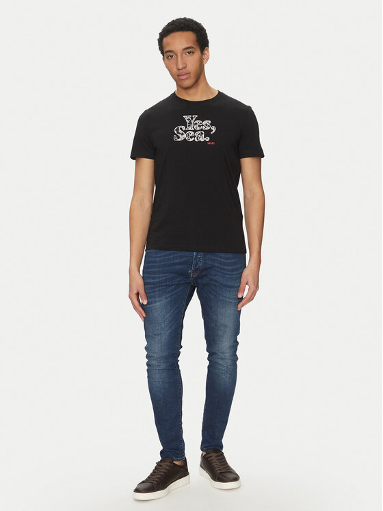 Liu Jo Liu Jo Футболка QA5190 J4924 Чорний Regular Fit