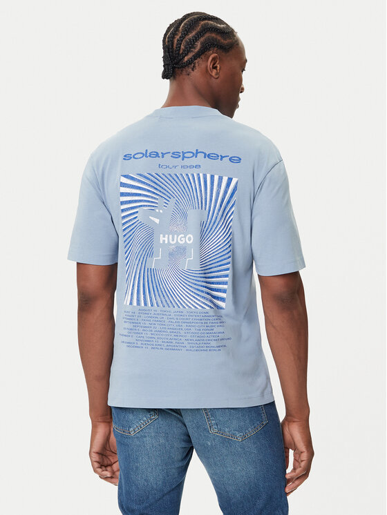 HUGO HUGO Camiseta Nedix 50543483 Celeste Regular Fit