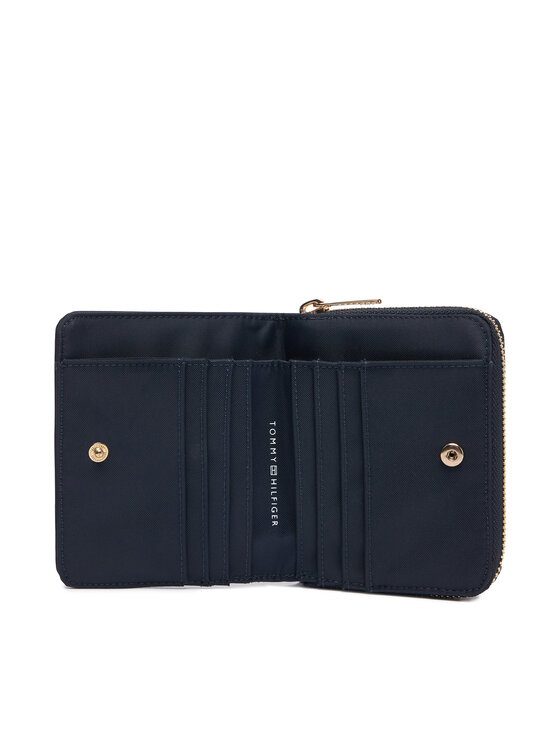 Tommy Hilfiger Πορτοφόλι Tommy Hilfiger Th Icon Med Za W/Flap Nylon AW0AW18991 Σκούρο μπλε