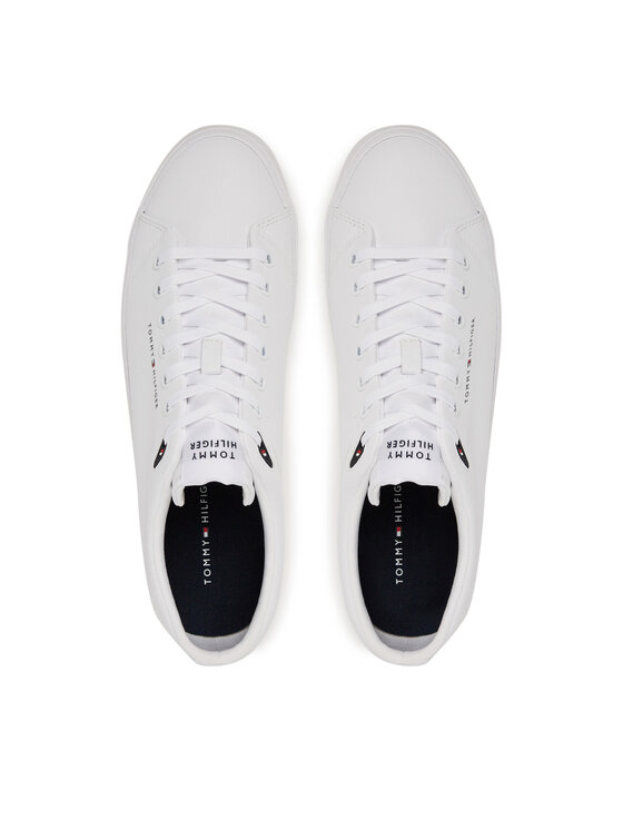 Tommy Hilfiger Sneakersy Tommy Hilfiger Th Hi Vulc Core Low Lth Ii Ess FM0FM05511 Biela