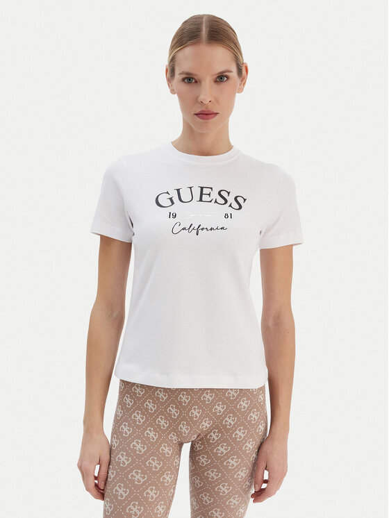 Guess Guess Póló V6RI02 J1314 Fehér Regular Fit