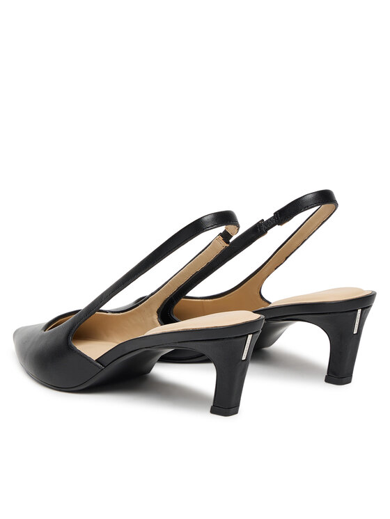 Calvin Klein Tacones Calvin Klein Ess Kitten Heel Sling Back HW0HW02641 Negro