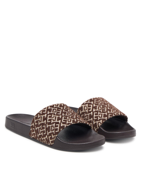 Tommy Hilfiger Şlapi Tommy Hilfiger Th Monogram Pool Slide FW0FW09611 Maro