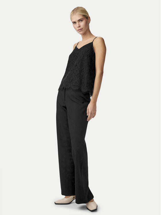 YAS YAS Топ Perla 26032812 Чорний Regular Fit