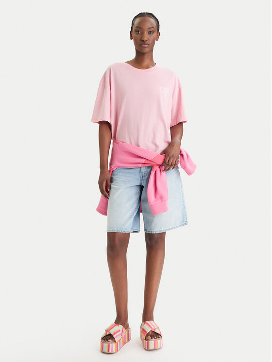 Roxy Roxy Camiseta Talloversize Washed ERJZT06081 Rosa Oversize