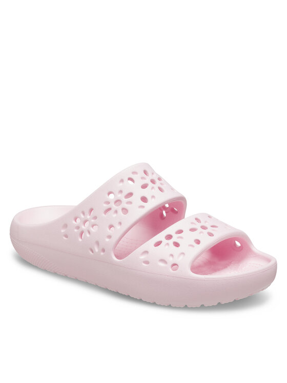 Crocs Шльопанці Crocs Classic Floral Cutout Sandal 210966 Рожевий