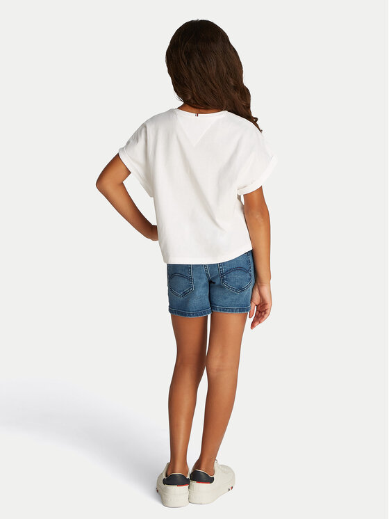 Tommy Hilfiger Tommy Hilfiger T-shirt KG0KG08525 S Bianco Regular Fit