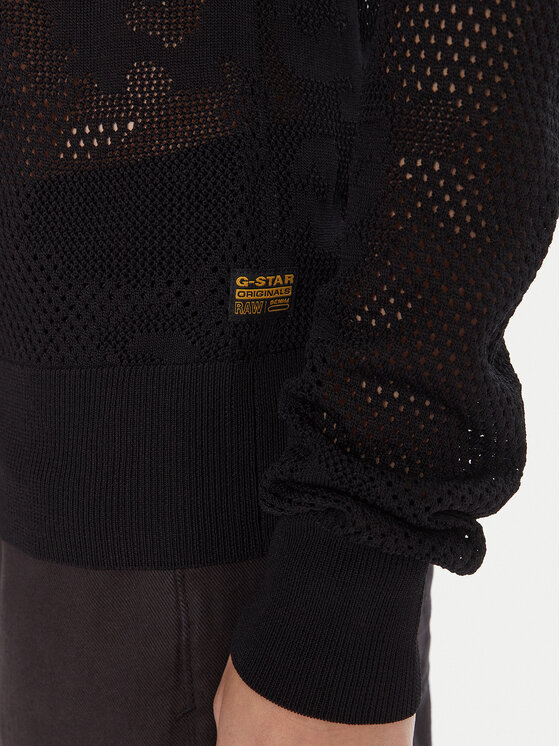 G-STAR G-Star Raw Pullover Pointelle D27724-B754 Schwarz Regular Fit