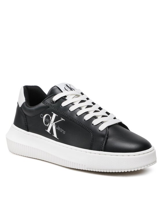 Calvin Klein Jeans Tenisice Calvin Klein Jeans Chunky Cupsole Laceup Mon Lth Wn YW0YW00823 Crna