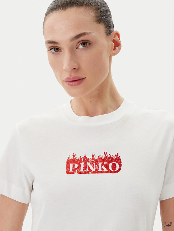 PINKO PINKO Футболка Trapani 105050 A2D6 Білий Regular Fit