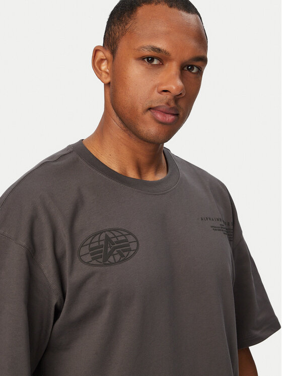Alpha Industries Alpha Industries Camiseta World Logo 258514 Gris Regular Fit