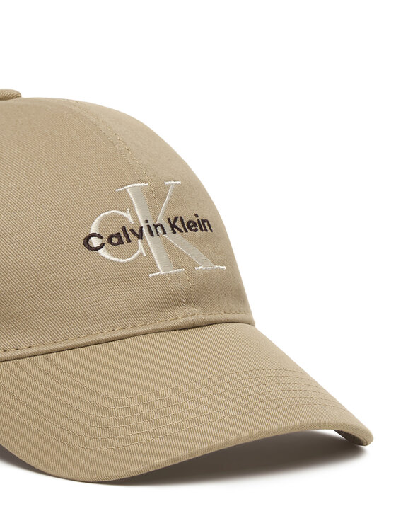 Calvin Klein Kapa s šiltom Calvin Klein Monologo Embroidery Baseball Cap LV04G5004G Bež
