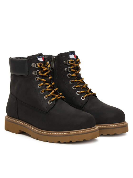 Tommy Jeans Bakancs Tommy Jeans Archive '01 Boot High Lth Wpm EM0EM01757 Fekete