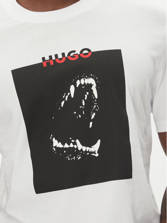 HUGO HUGO Футболка Dobero 50542734 Білий Regular Fit