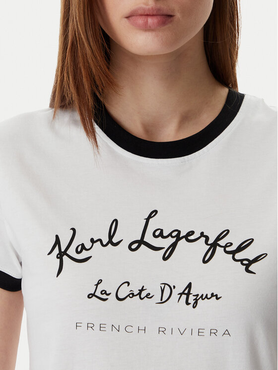 KARL LAGERFELD KARL LAGERFELD Camiseta B2W17021 Blanco Slim Fit