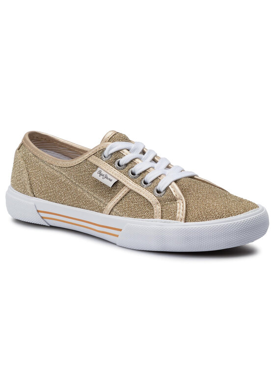 Pepe Jeans Tenis superge Pepe Jeans Aberlady Sevy PLS30815 Zlata
