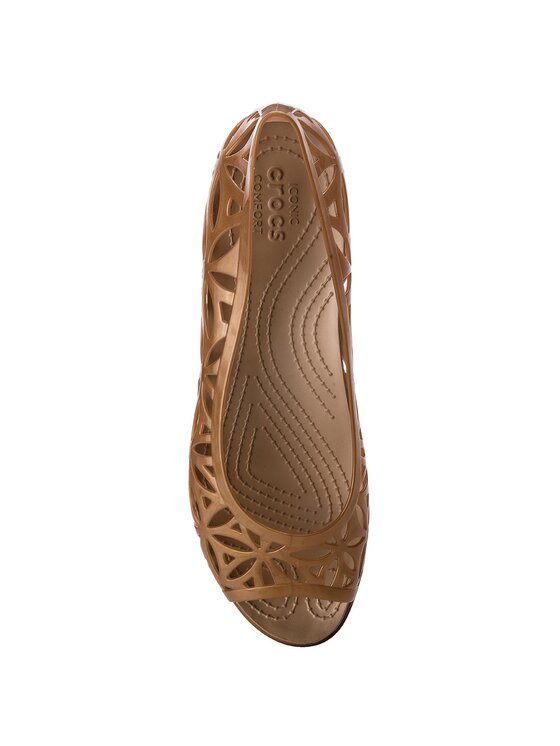 Crocs Zapatos hasta el tobillo Crocs Isabella Jelly II Flat W 204941 Marrón