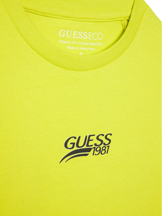 Guess Guess Camiseta L6RI10 K8HM4 Amarillo Regular Fit