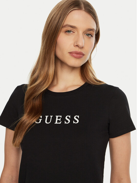 Guess Guess Футболка O5RI01 KBBU1 Чорний Slim Fit