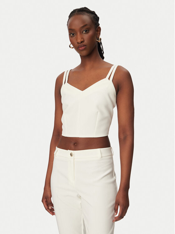 Rinascimento Rinascimento Top CFC0127891003 Blanco Slim Fit