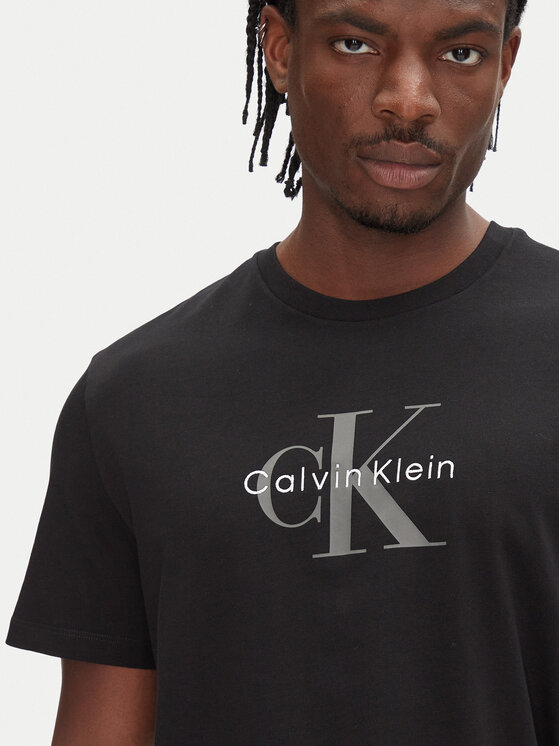 Calvin Klein Jeans Calvin Klein Jeans Majica Hero Monologo LV04RB862G Črna Regular Fit