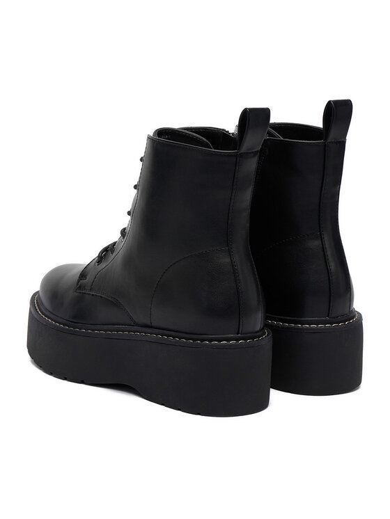 DeeZee Šnurovacia obuv DeeZee 12663-1 -BLACK PU Čierna