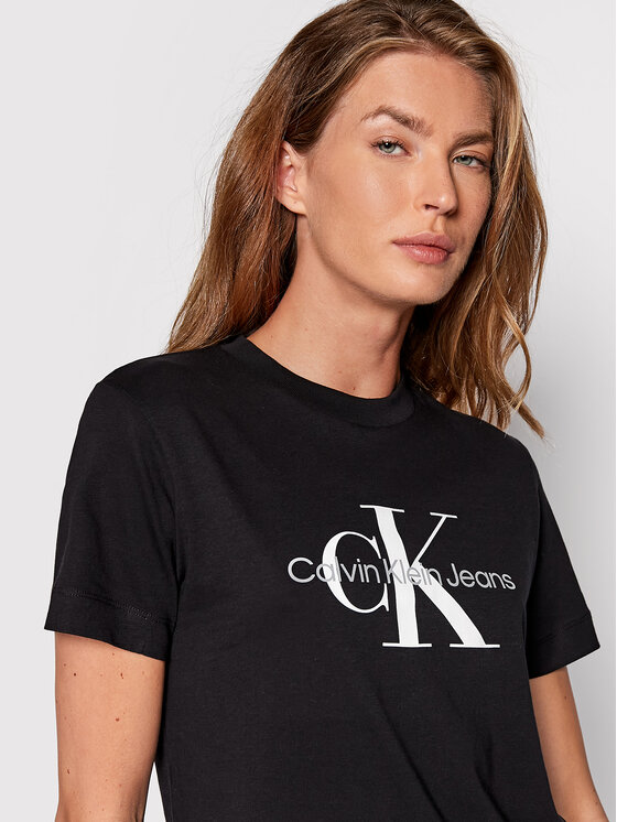 Calvin Klein Jeans Calvin Klein Jeans Marškinėliai J20J219142 Juoda Regular Fit