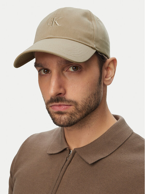 Calvin Klein Șapcă Calvin Klein Monogram Embroidery Baseball Cap LV04G5002G Bej