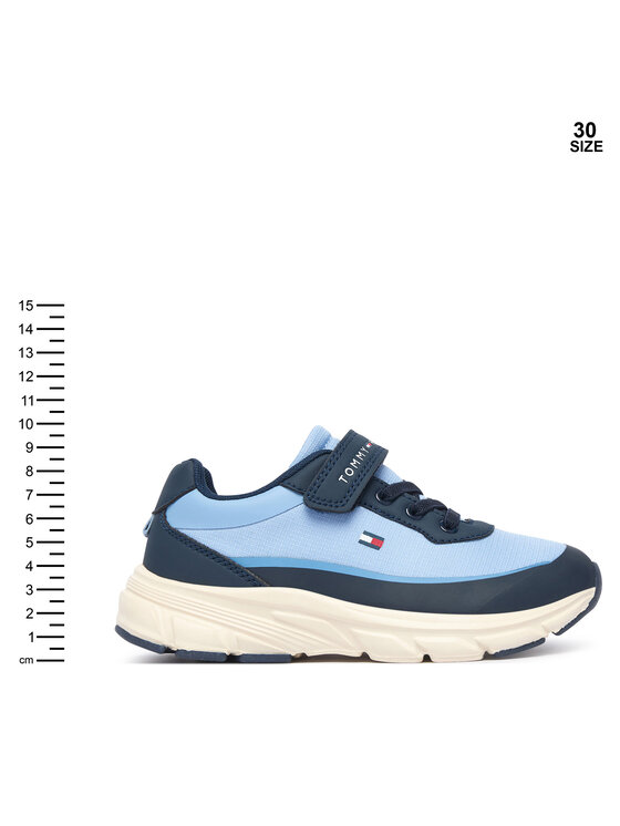 Tommy Hilfiger Sneakersy Tommy Hilfiger Low Cut Lace-Up/Velcro Sneaker T1X9-35260-1844 S Niebieski