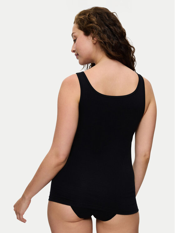 Triumph Triumph Топ Feel Of Cotton 10224975 Чорний Slim Fit