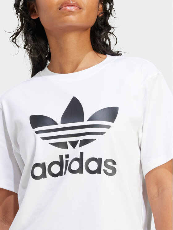 adidas adidas Majica Trefoil IR9534 Bela Regular Fit