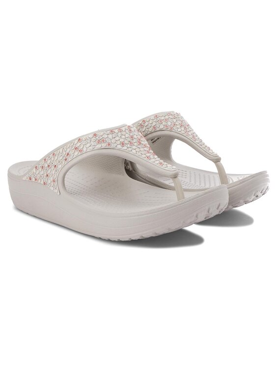 Crocs Infradito Crocs Sloane Embellished Flip 204181 Grigio