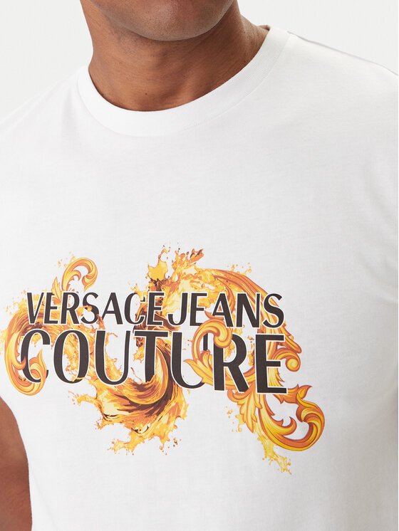 Versace Jeans Couture Versace Jeans Couture Camiseta 80GAHE02 CJ00E Blanco Regular Fit