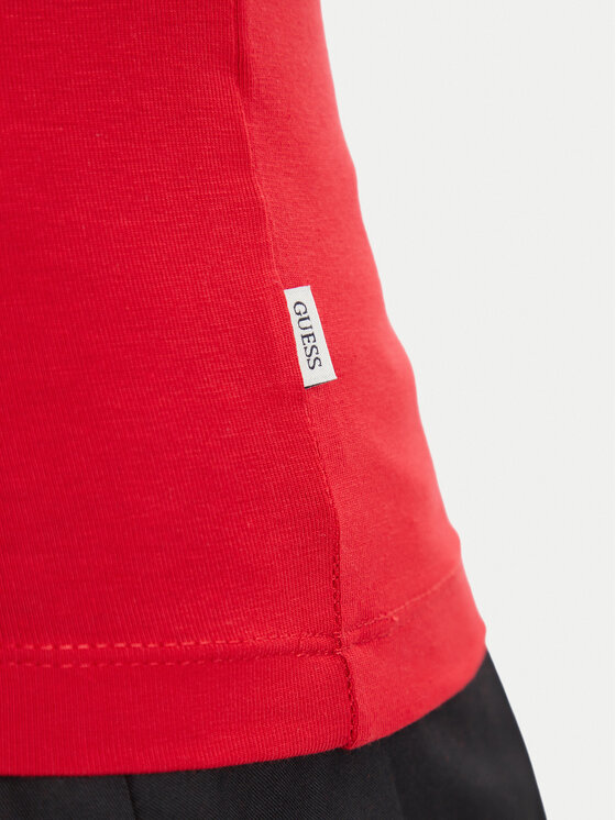 Guess Jeans Guess Jeans Top W6YP20 K4202 Rojo Slim Fit