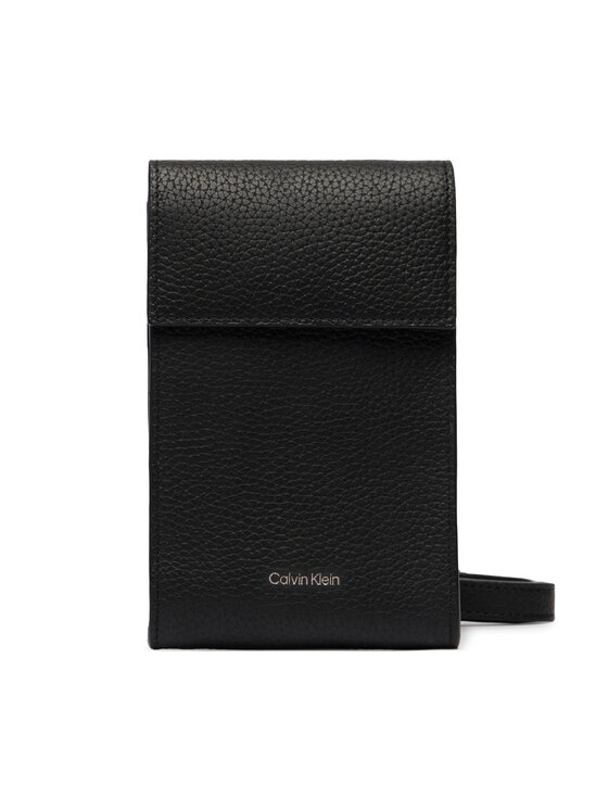 Calvin Klein Чантичка за телефон Calvin Klein Foil Emboss Phone Crossbody LV04D1275G Черен