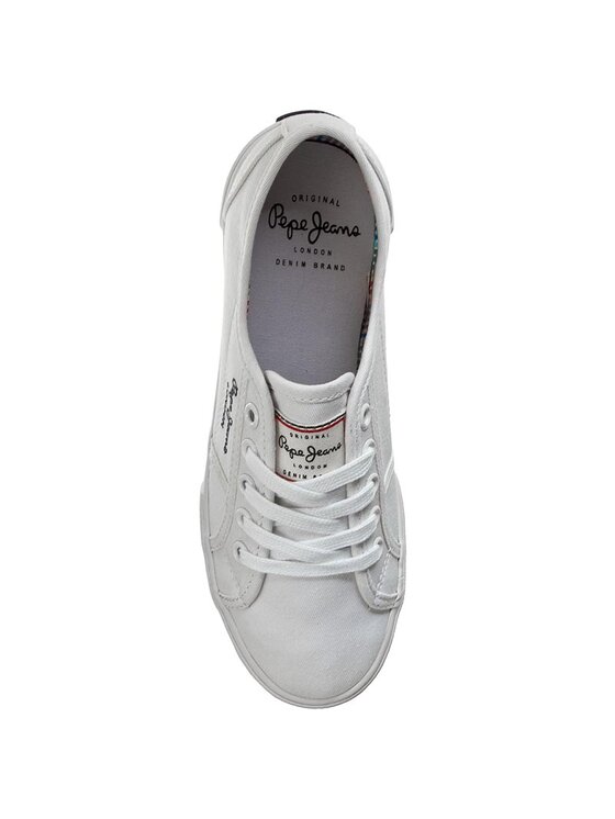 Pepe Jeans Tenis superge Pepe Jeans Aberlady Basic 17 PLS30500 Bela