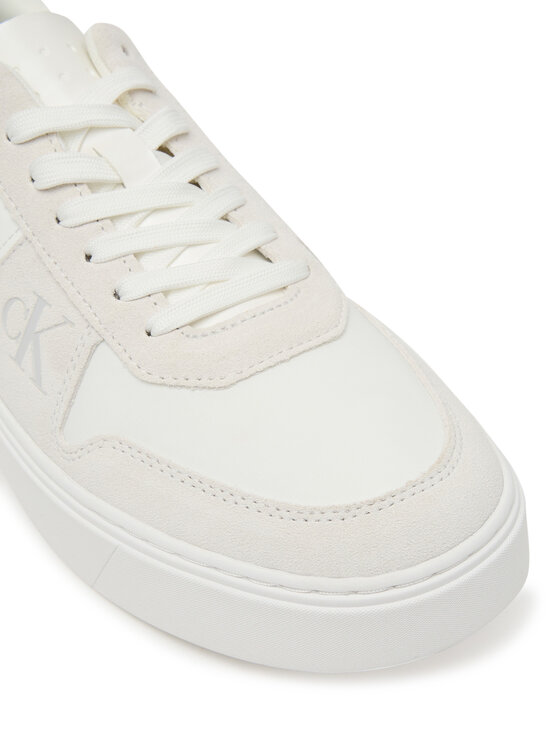 Calvin Klein Sneakersy Calvin Klein Classic Cups Lace Mix Emb Tongue YM0YM01395 Biały