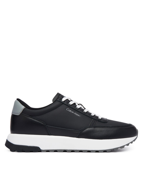 Calvin Klein Laisvalaikio batai Calvin Klein City Runner Laceup Lth Mix HM0HM02214 Juoda