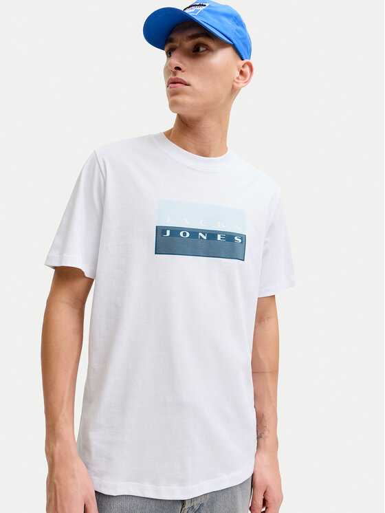 Jack & Jones Jack & Jones T-Shirt Fusion 12289863 Weiß Regular Fit