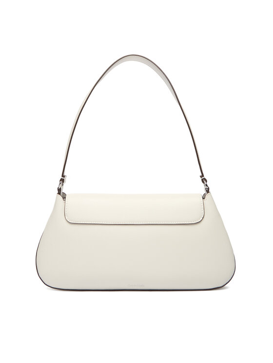 Calvin Klein Ročna torba Calvin Klein Hardware Flap Shoulder Bag LV04F3146G Bela