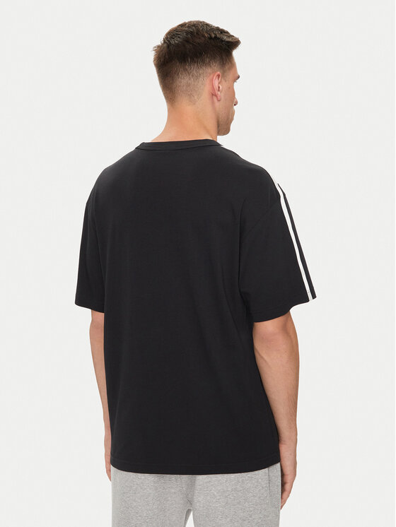 Reebok Reebok Póló Cl Court Sport Ss Tape Tee 100202807 Fekete Regular Fit