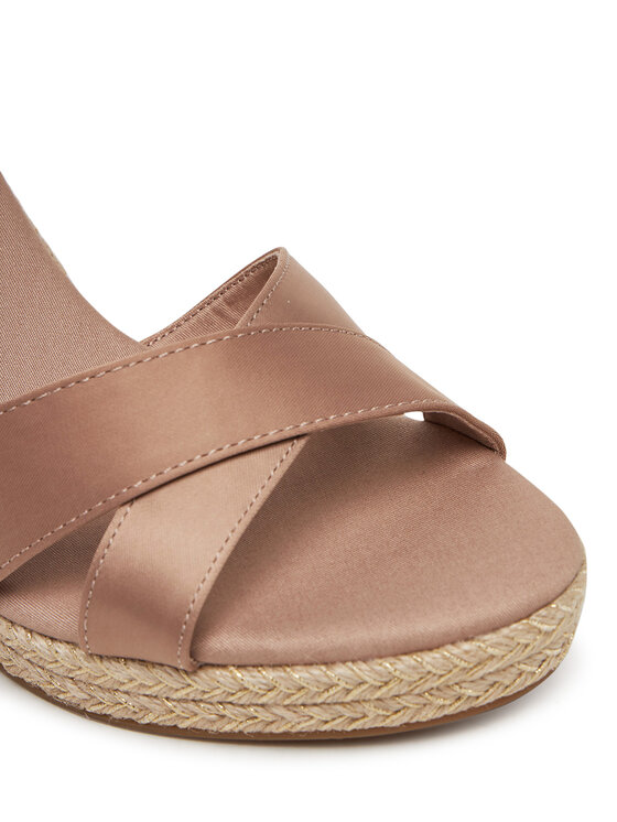 Tommy Hilfiger Espadrilles Tommy Hilfiger Satin High Wedge Espadrille FW0FW08602 Rózsaszín