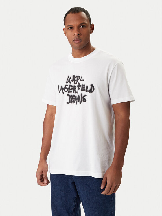 Karl Lagerfeld Jeans Karl Lagerfeld Jeans Camiseta B1M17065 Blanco Regular Fit