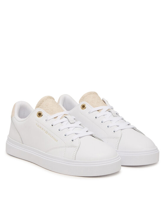 Tommy Hilfiger Sneakersy Tommy Hilfiger Th Feminine Cupsole Monogram FW0FW09606 Biały
