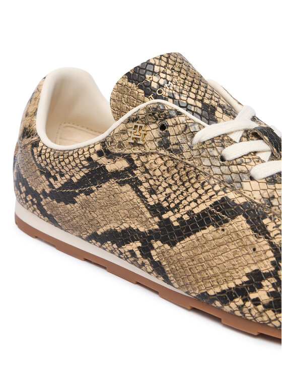 Tommy Hilfiger Sneakersy Tommy Hilfiger Bella Sneaker Snake FW0FW09415 Hnedá