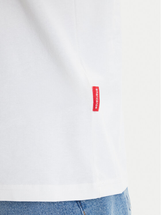 Americanos Americanos Camiseta W126-AMMTS-1019-19X Blanco Regular Fit