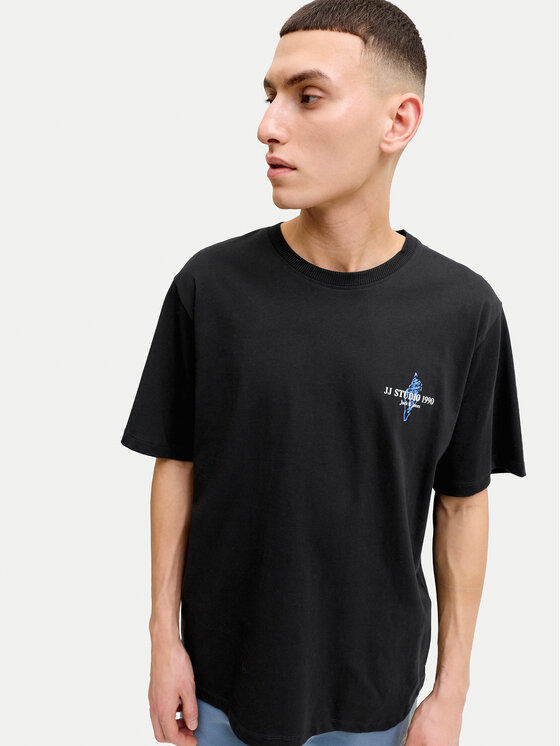 Jack & Jones Jack & Jones Marškinėliai Corals Tee 12288345 Juoda Regular Fit