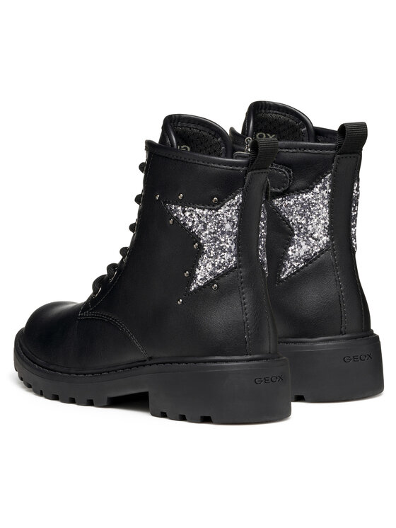 Geox Polokozačky Geox J Casey J9420G 03WEW C9B1G D Černá