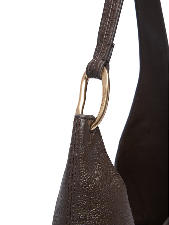Calvin Klein Τσάντα Calvin Klein Slouchy Leather Md Shoulder Bag LV04F3543G Καφέ